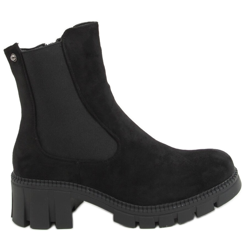 Botas pretas Chelsea para mulheres JJ03P pretas preto