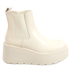 Botas Bege de sola alta QT22P Bege