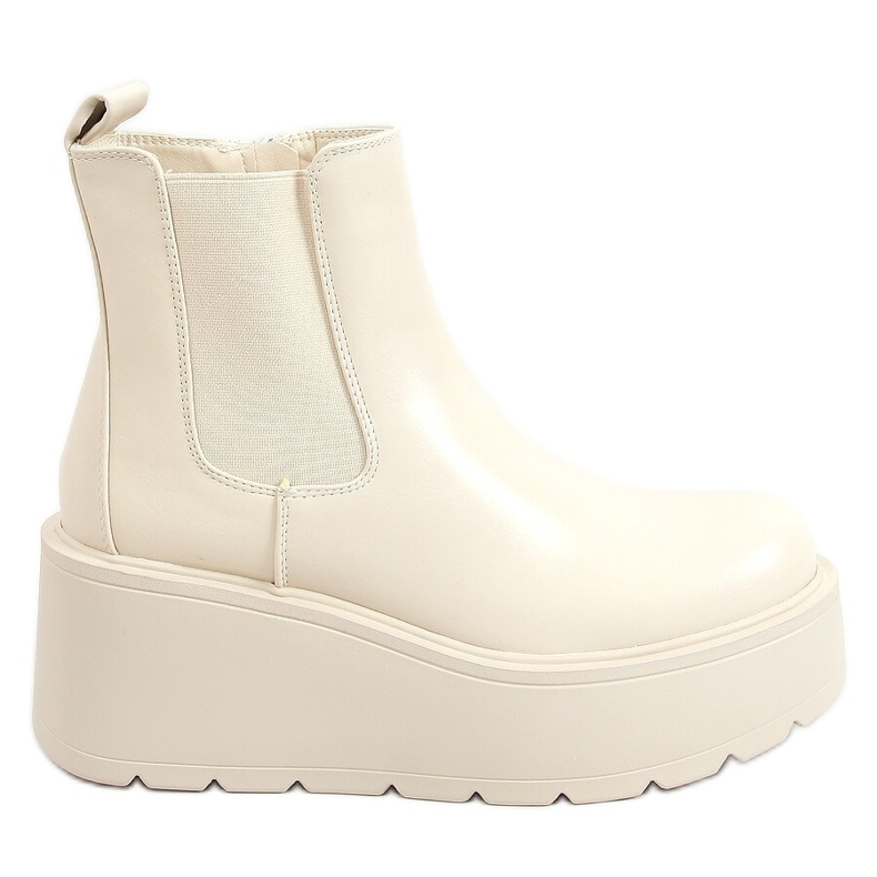 Botas Bege de sola alta QT22P Bege