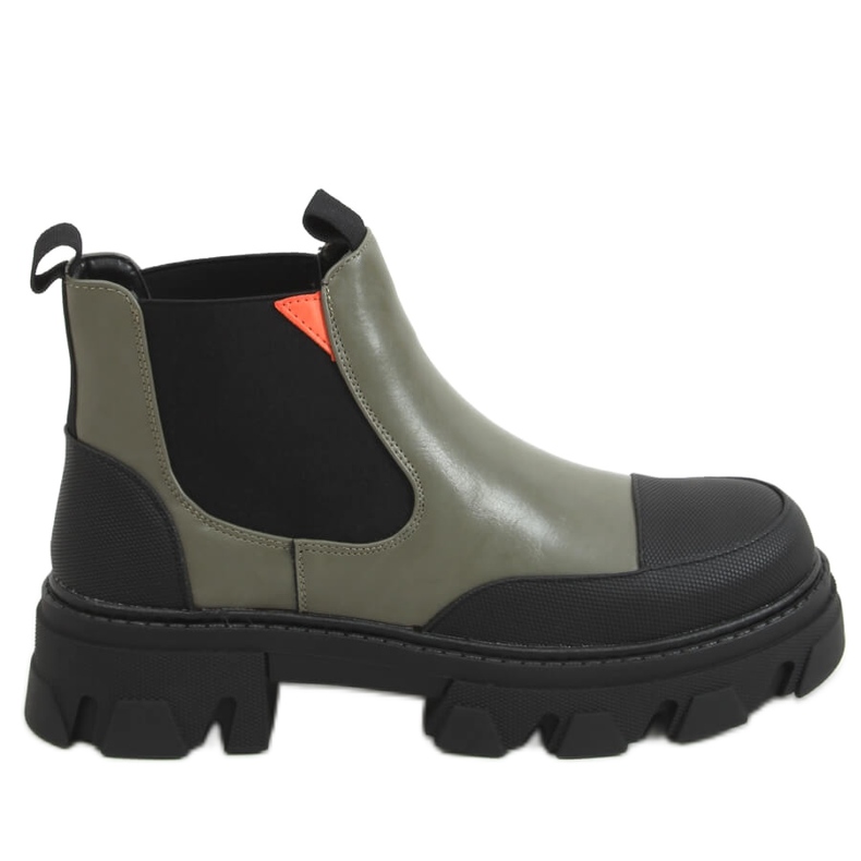 Botas verdes Chelsea para mulheres NC1250P Verde preto