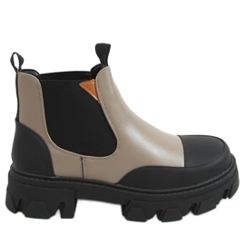 Botins cinza e bege para mulheres NC1250P Khaki preto