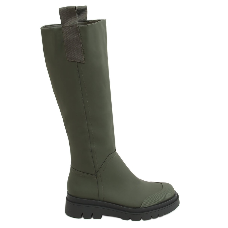 Botas de equitação verdes femininas QT27P Army Green Botas de equitação verdes femininas QT27P Army Green