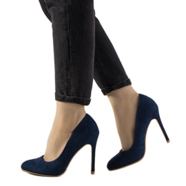 Sapatos azul marinho com salto Dermeno