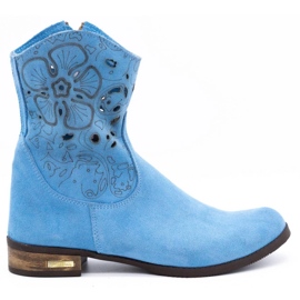 Olivier Botas azuis transparentes confortáveis ​​da Jess azul