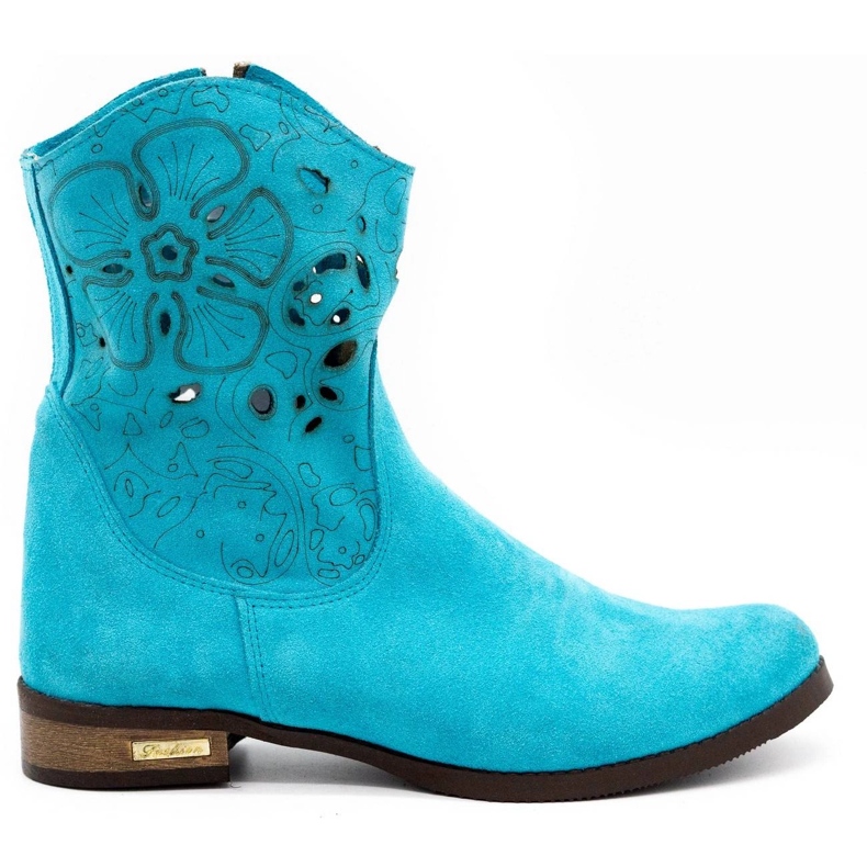 Olivier Botas Jess turquesa confortáveis com bordados azul Olivier Botas Jess turquesa confortáveis com bordados azul
