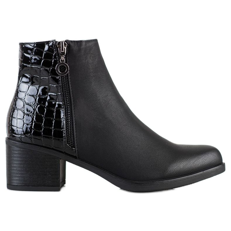 J. Star Botas com encarte de impressão Snake preto