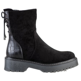 J. Star Trabalhadores de camurça com encadernação preto J. Star Trabalhadores de camurça com encadernação preto