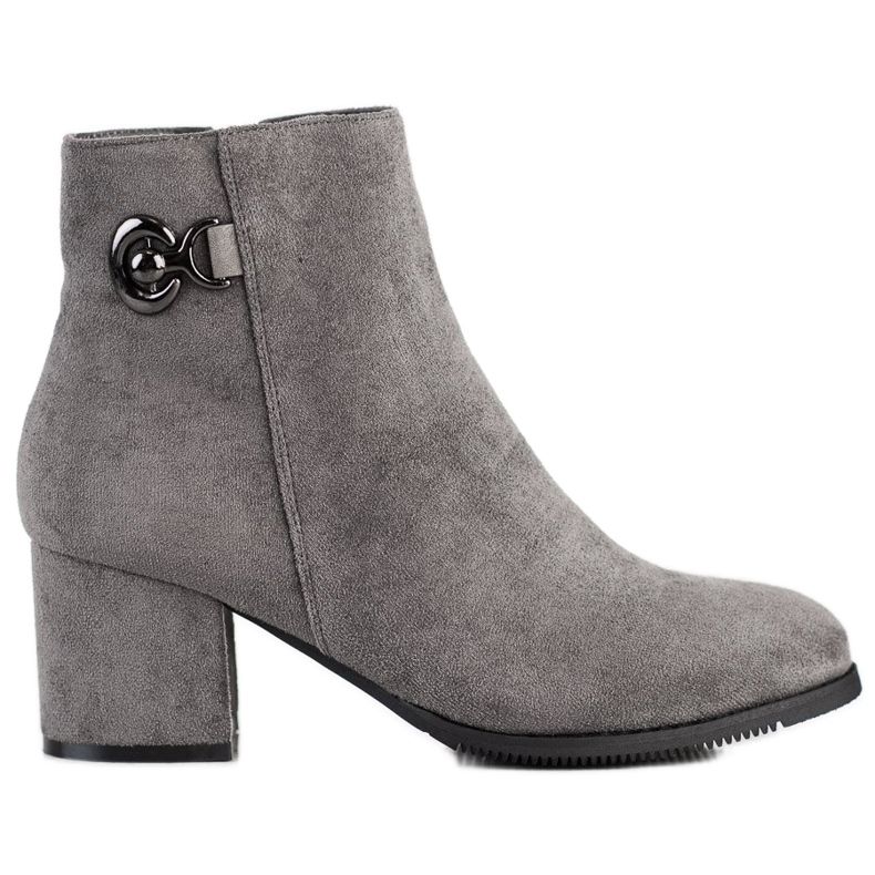 J. Star Botas de salto alto cinza