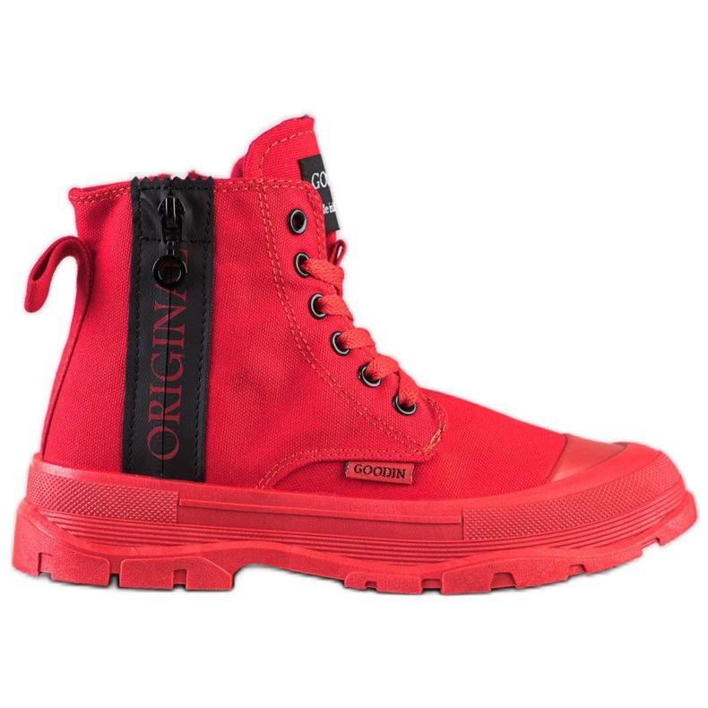 Goodin Tênis de cano alto originais vermelho