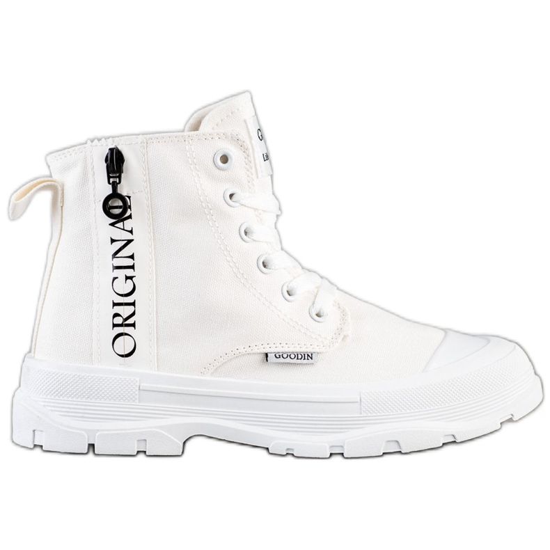 Goodin Tênis de cano alto originais branco
