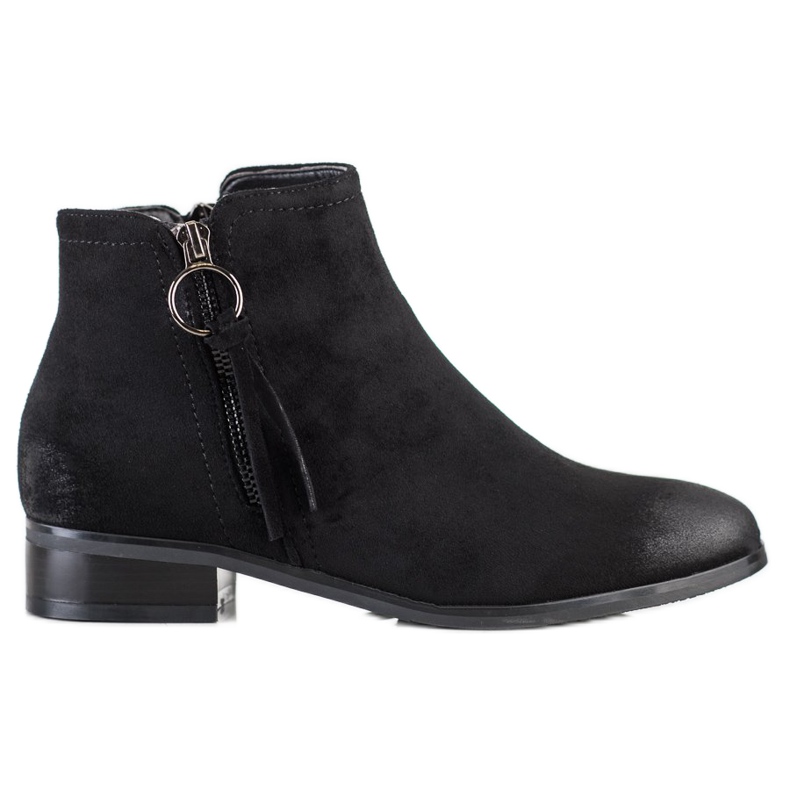 Botas Com Zíper Decorativo VINCEZA preto