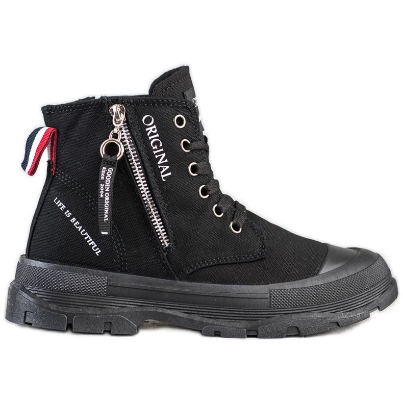 Goodin Tênis Com Zíper Decorativo preto