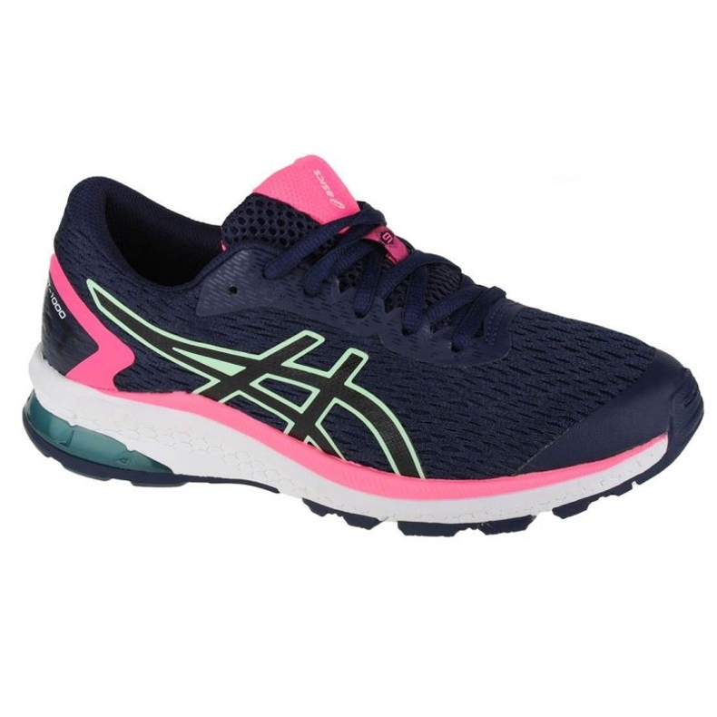 Asics GT-1000 9 Gs Jr 1014A150-400 azul marinho rosa Asics GT-1000 9 Gs Jr 1014A150-400 azul marinho rosa