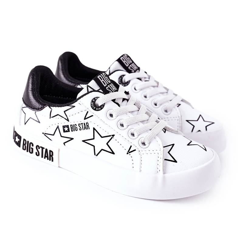 Tênis de couro infantil Big Star II374001 branco