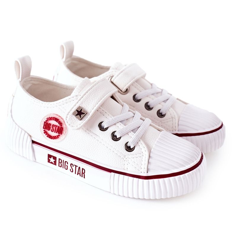 Tênis de couro infantil Big Star II374040 branco