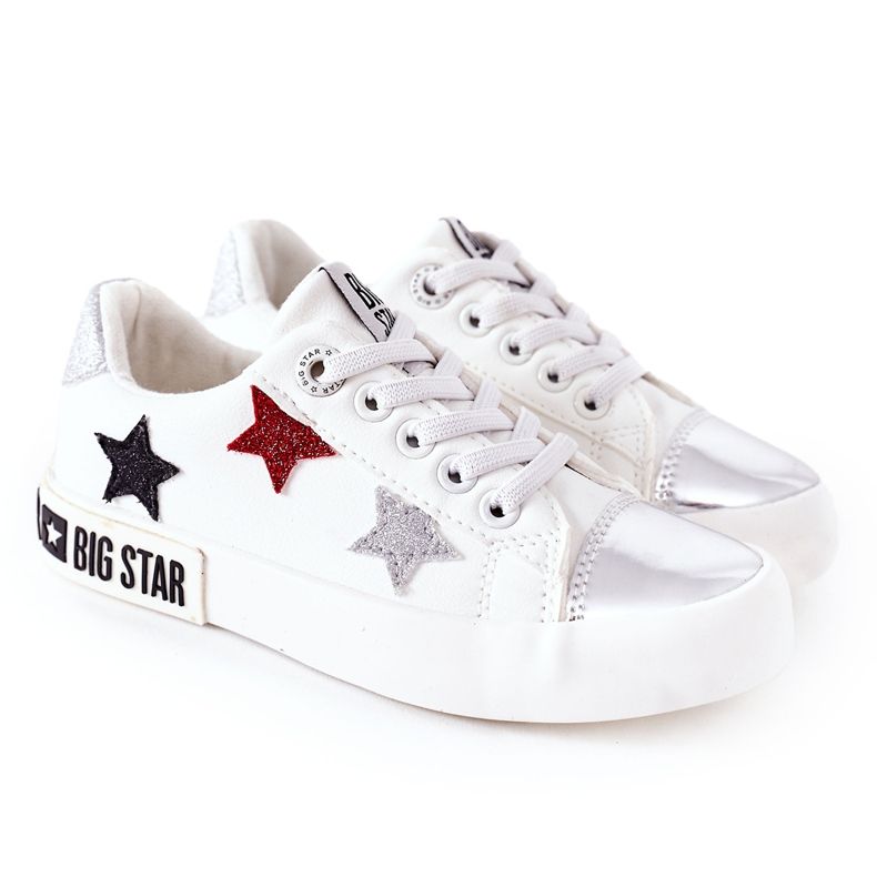 Tênis de couro infantil Big Star II374032 branco