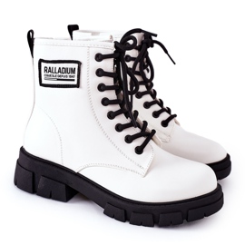 S.Barski Botas isoladas brancas infantis Fincastle branco