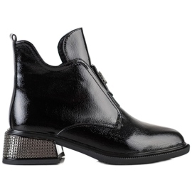 Filippo Botas elegantes com salto decorativo preto Filippo Botas elegantes com salto decorativo preto