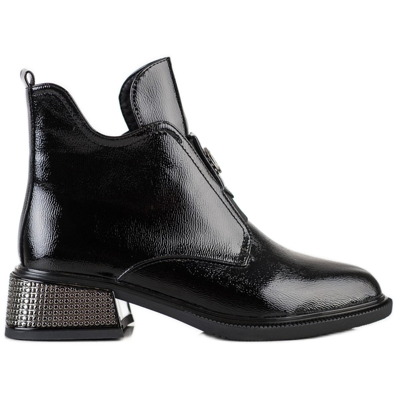 Filippo Botas elegantes com salto decorativo preto Filippo Botas elegantes com salto decorativo preto