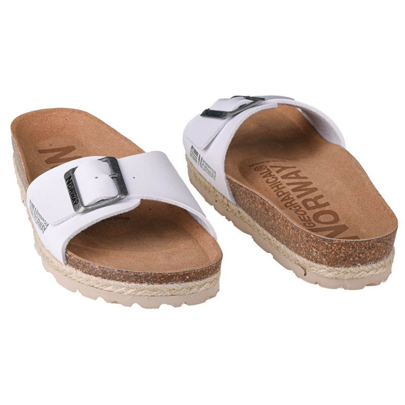 Geographical Norway Chinelos Geográficos Noruega Sandalias Bios Pala Hebilla W GNW20419-17 branco