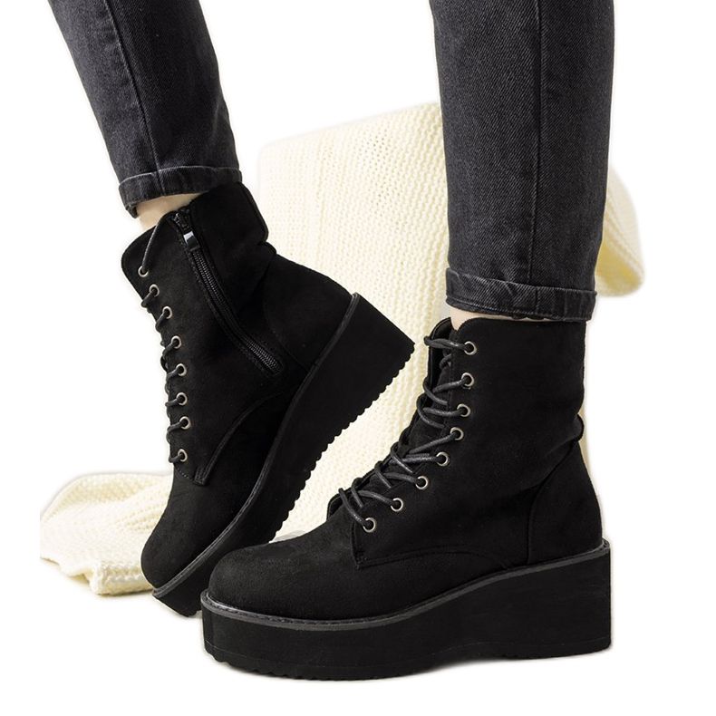 Botas pretas com sola alta Dexter preto