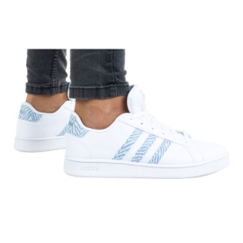 Sapatos Adidas Grand Court K GV7109 branco roxo