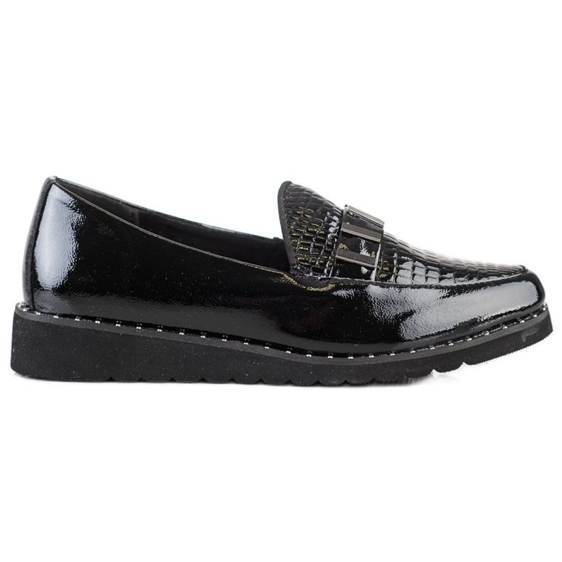 Filippo Sapatos de couro da moda preto