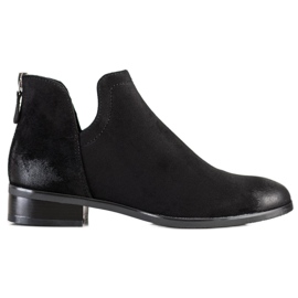 Botas de camurça com recorte VINCEZA preto