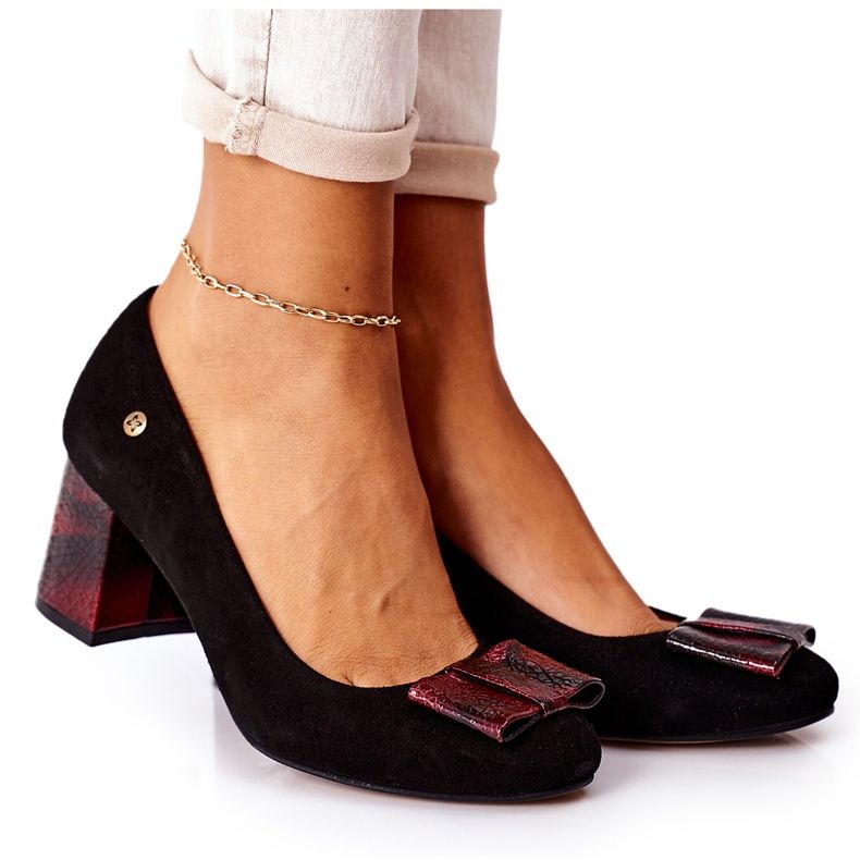 Bombas Femininas Maciejka Suede Preto 3356A-20 / 00-1