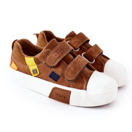 Tênis infantil com velcro Big Star II374017 Camel marrom marrom