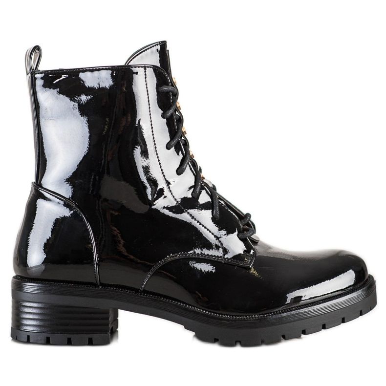 S. BARSKI Trabalhadores feitos de couro ecológico lacado S.BARSKI preto