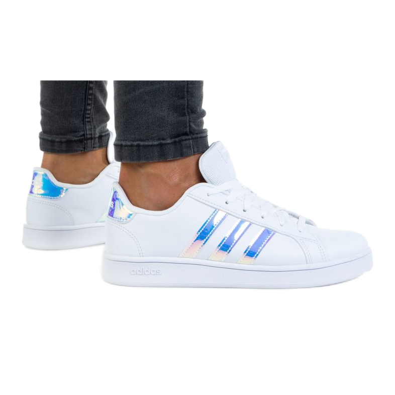 Sapatos Adidas Grand Court K FW1274 branco tolet