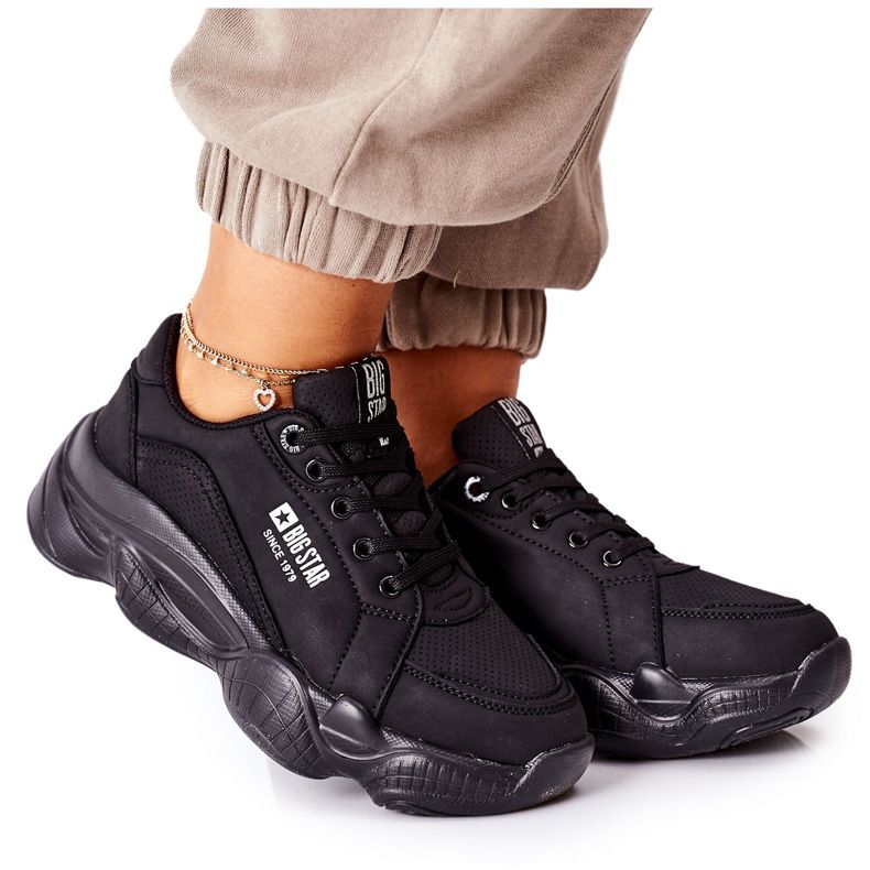 Sapatos esportivos femininos Memory Foam Big Star II274356 preto