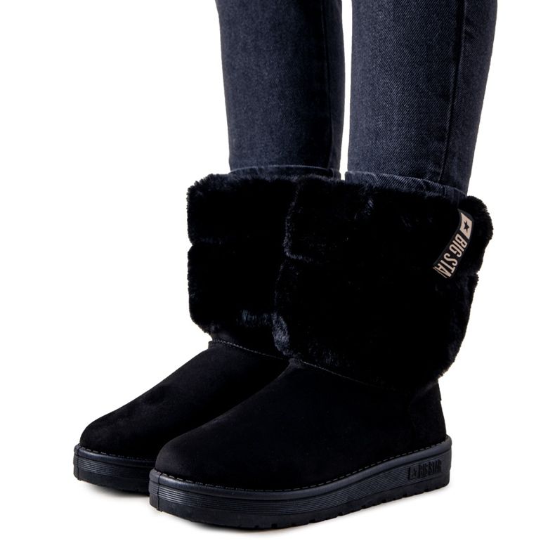 Botas de neve pretas Big Star para mulheres Drave II 274123 preto