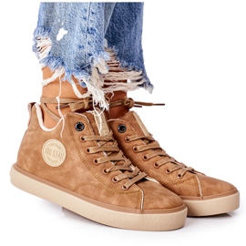 Tênis com isolamento de couro Big Star II274149 Camel marrom