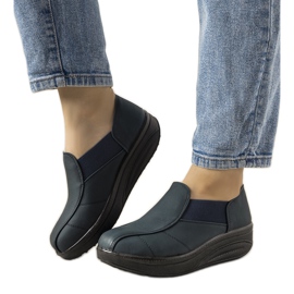 Sapatos azul marinho com sola alta Spike Sapatos azul marinho com sola alta Spike