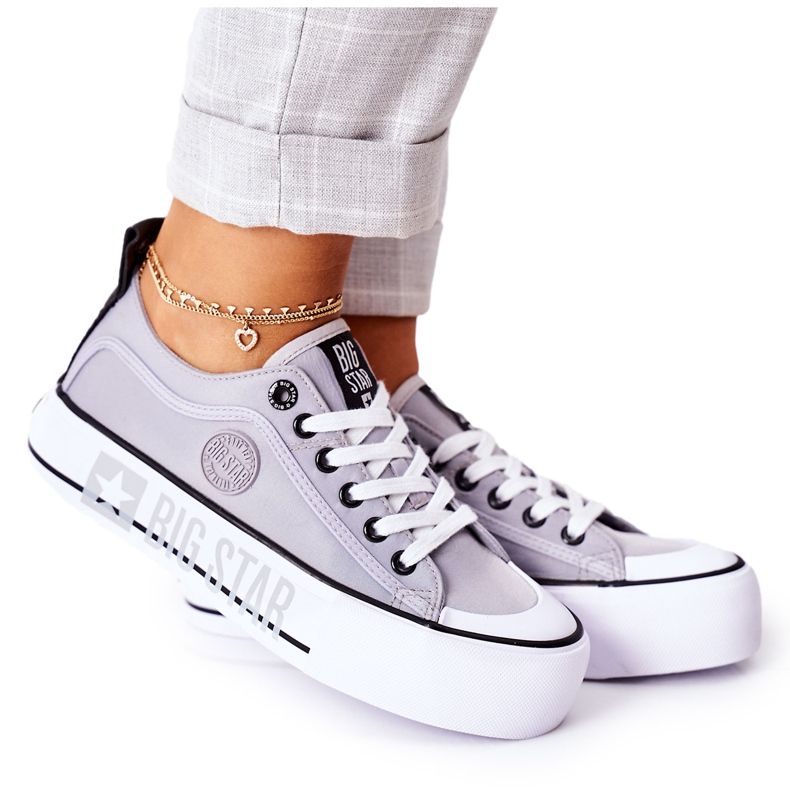 Tênis na plataforma Big Star II274023 Grey cinza