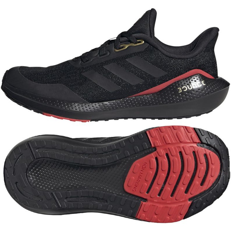 Tênis de corrida Adidas EQ21 Run Jr GV9937 preto