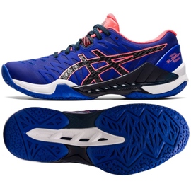 Asics Blast Ff 2 1072A046 400 tênis de handebol azul azul