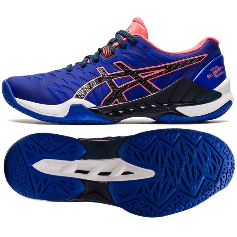 Asics Blast Ff 2 1072A046 400 tênis de handebol azul azul