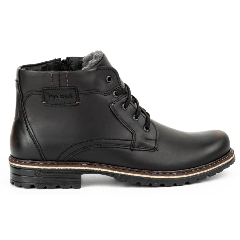 Polbut Botas de neve masculinas J35 kabir preto