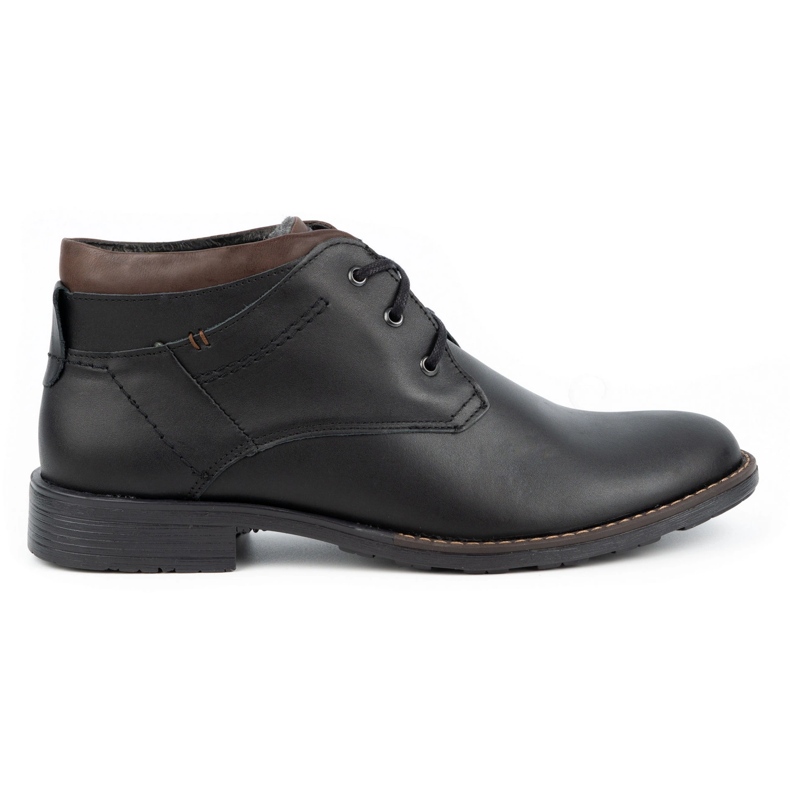 Polbut Sapatos isolados masculinos negros J38S preto