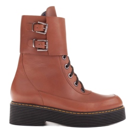 Marco Shoes Botas Federica com fechos decorativos marrom