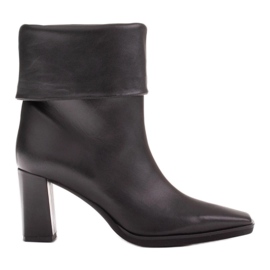 Marco Shoes Botas Loren elegantes com gola enrolada preto