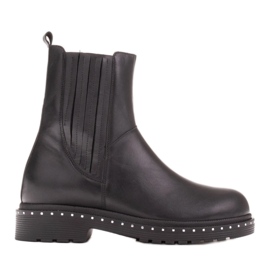 Marco Shoes Botas Costanza com tachas de prata preto