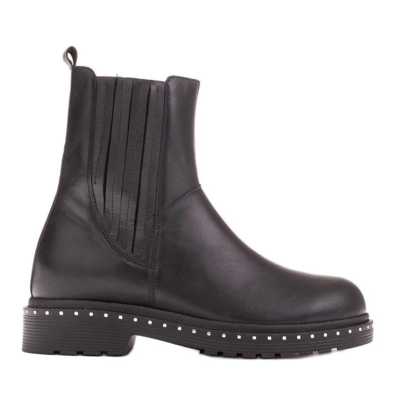 Marco Shoes Botas Costanza com tachas de prata preto