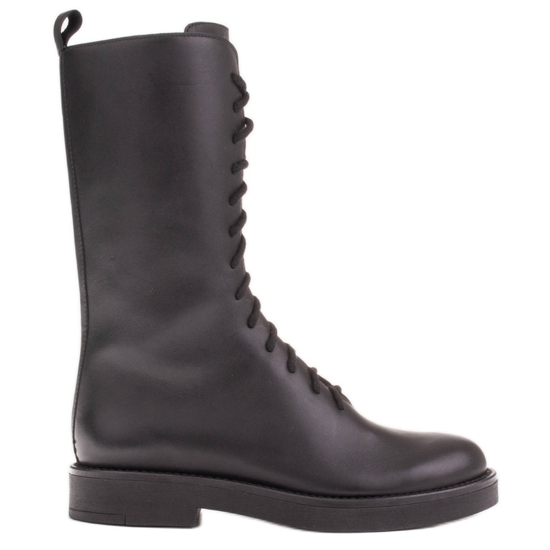 Marco Shoes Lucia bota amarrada preto