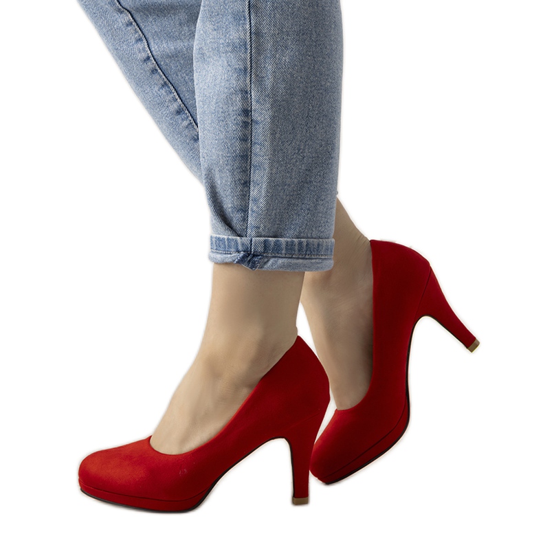 Sapatos vermelhos com salto agulha Marino