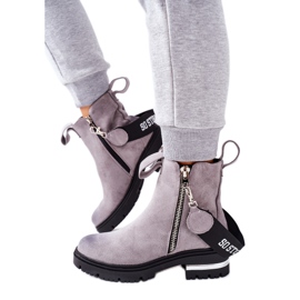 PS1 Botas quentes com zíper Gray Cortona cinza