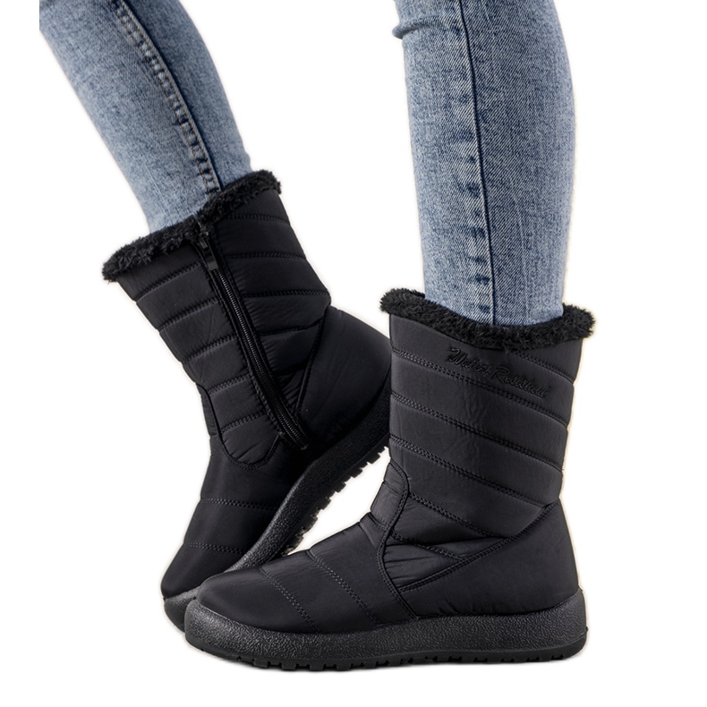 Botas de neve femininas negras da Mirage preto